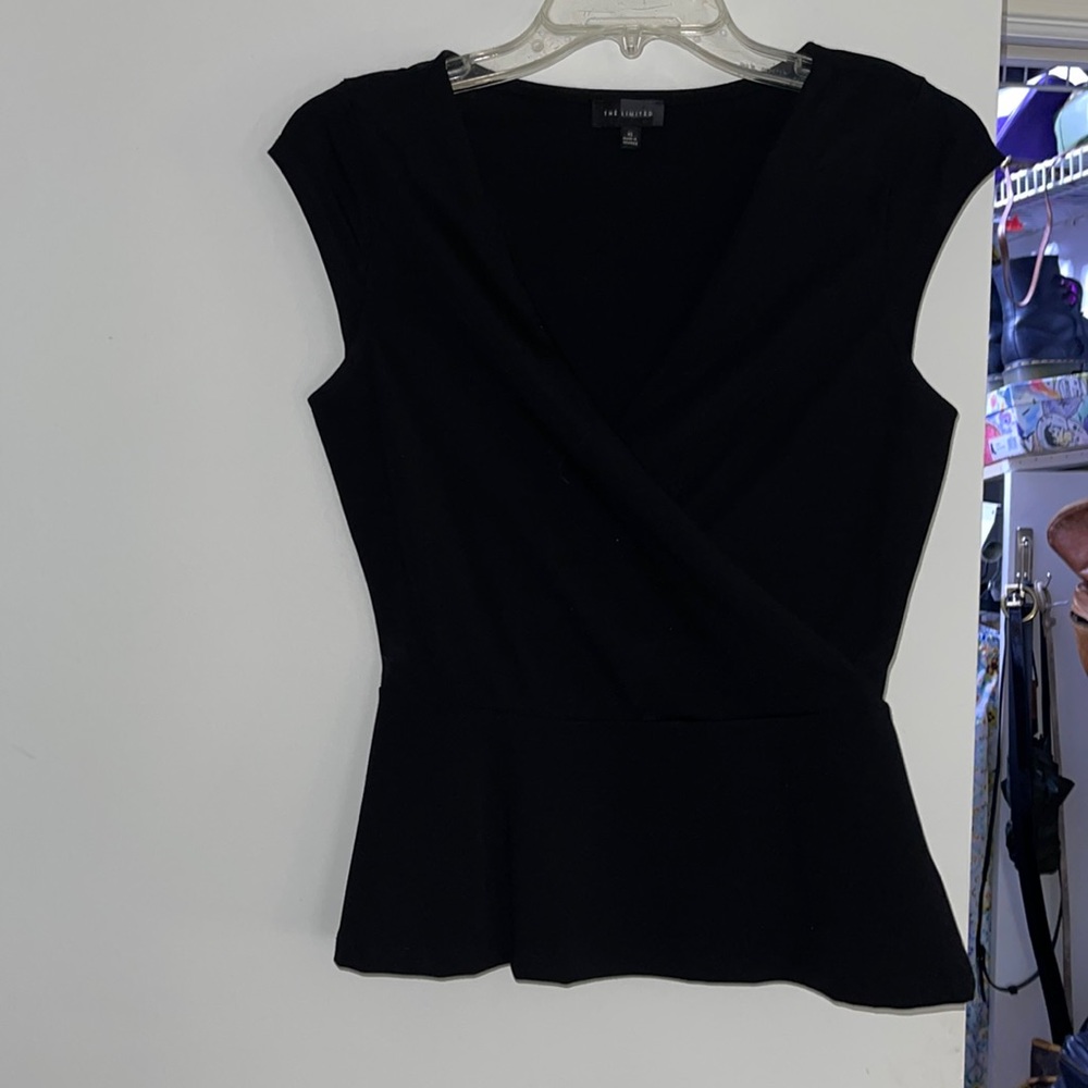 Black peplum top